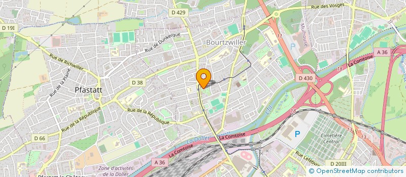 localisation de l'entreprise MENSE CURIALE DE LA COMMUNAUTE DE PAROISSES LES PONTS  MULHOUSE