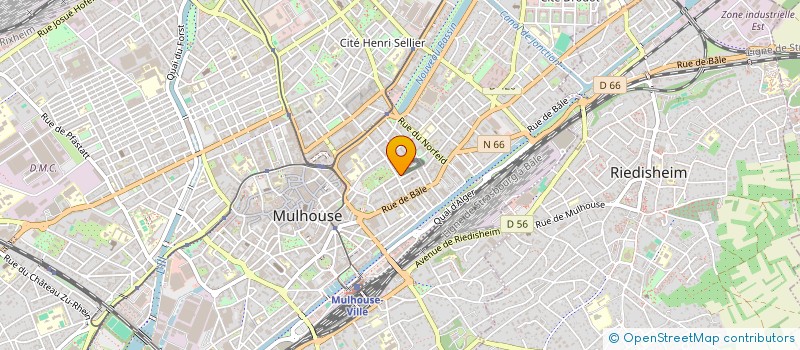 localisation de l'entreprise MENSE CURIALE DE LA COMMUNAUTE DE PAROISSES RIVES DU NOUVEAU BASSIN  MULHOUSE