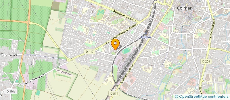 localisation de l'entreprise MENSE CURIALE SAINTE MARIE SAINT PAUL ET SAINT VINCENT DE PAUL  COLMAR
