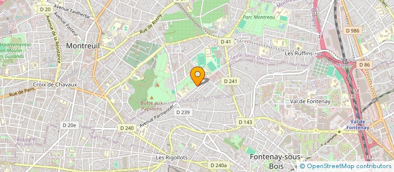 localisation de l'entreprise MENTHALAU à MONTREUIL