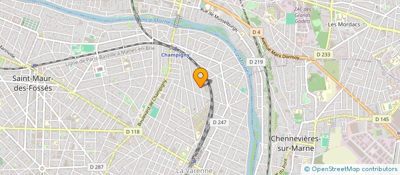 localisation de l'entreprise MENTHALEAU à SAINT-MAUR-DES-FOSSES