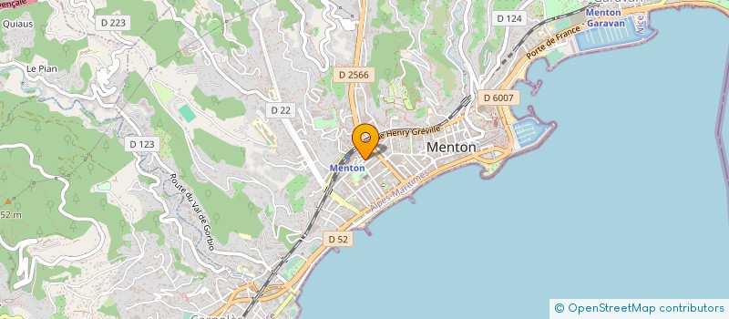 localisation de l'entreprise MENTON 76 RADIO BAIE DU SOLEIL à MENTON
