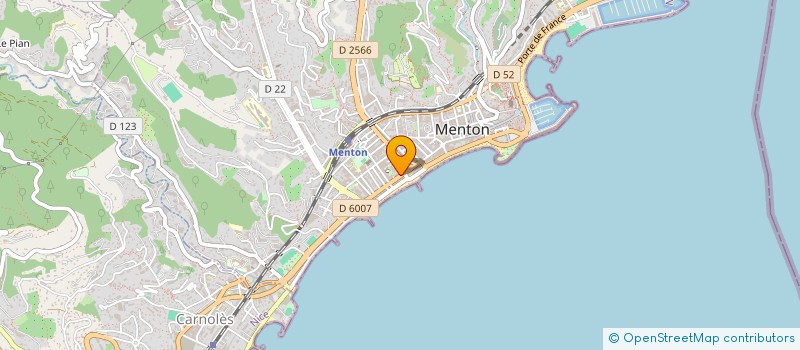 localisation de l'entreprise MENTON DISTRIBUTION ALIMENTAIRE à MENTON
