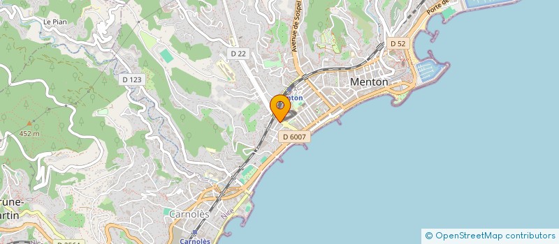 localisation de l'entreprise MENTON MINI MARKET à MENTON