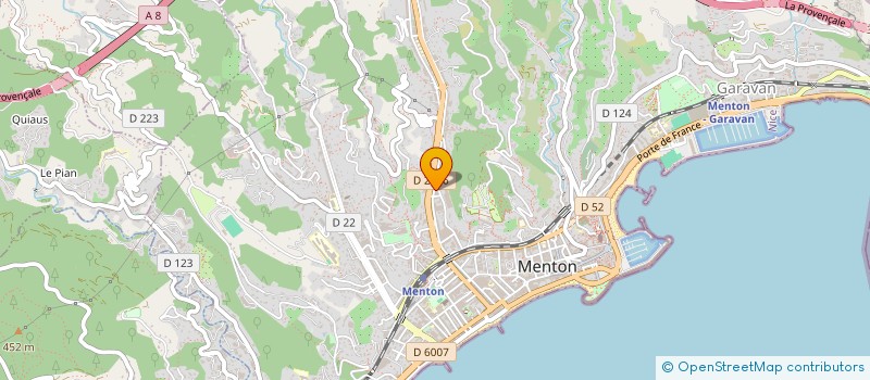localisation de l'entreprise MENTON MIROITERIE à MENTON
