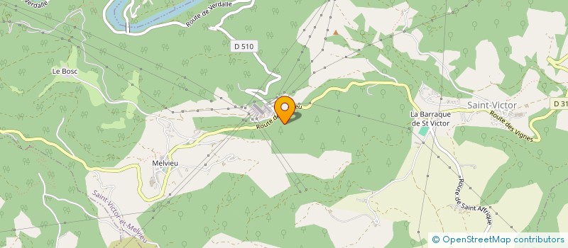 localisation de l'entreprise MENU RESTAURATION  SAINT-VICTOR-ET-MELVIEU