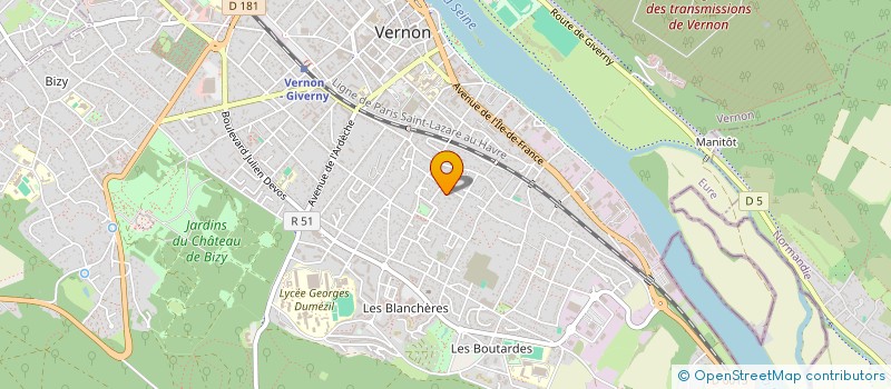 localisation de l'entreprise MENUDE GILLOT IMMOBILIER  VERNON