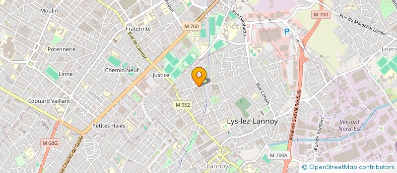 localisation de l'entreprise MENUIPLAST  LYS-LEZ-LANNOY