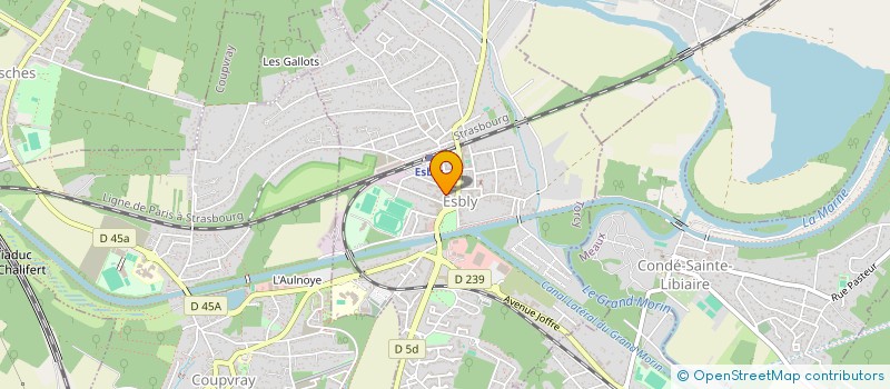 localisation de l'entreprise MENUISERIE 77 à ESBLY