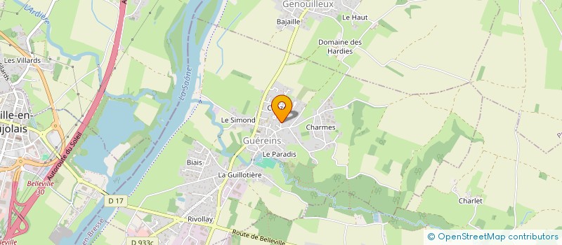 localisation de l'entreprise MENUISERIE A.C.J.  GUEREINS