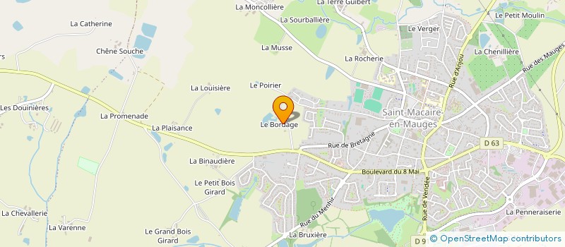 localisation de l'entreprise MENUISERIE AGENCEM GRAVELEAU VINCENT à SEVREMOINE