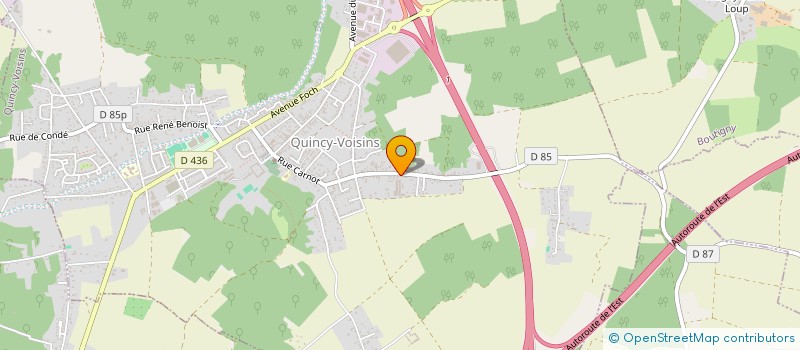 localisation de l'entreprise MENUISERIE AGENCEMENT LE MAZURIER à QUINCY-VOISINS