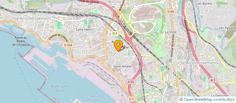 localisation de l'entreprise MENUISERIE ALUMINIUM KOMSET à MARSEILLE