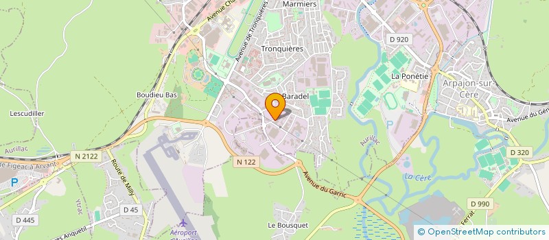 localisation de l'entreprise MENUISERIE-ALUMINIUM-PLASTIQUE à AURILLAC