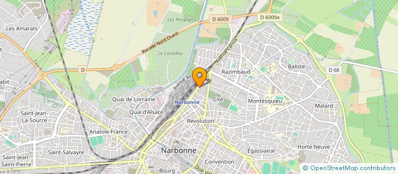 localisation de l'entreprise MENUISERIE AMIEL & SIAU à NARBONNE