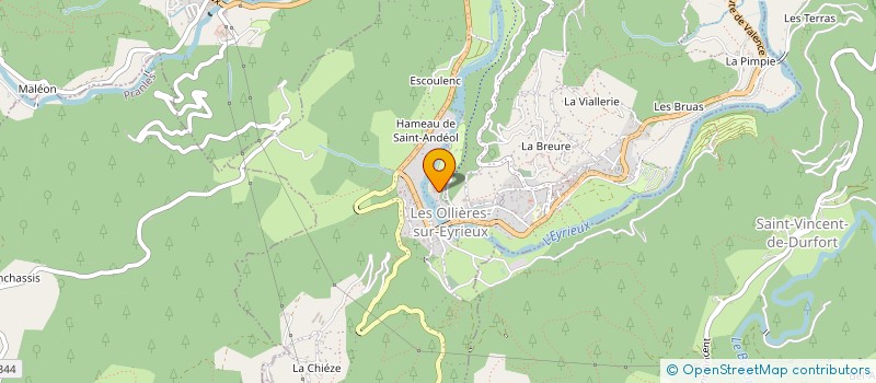 localisation de l'entreprise MENUISERIE ANTOULY à LES OLLIERES-SUR-EYRIEUX