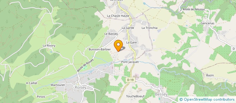 localisation de l'entreprise MENUISERIE ARSAC  ROISEY