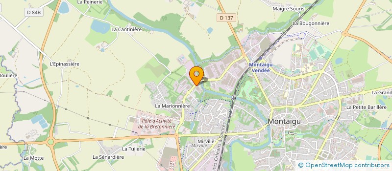 localisation de l'entreprise MENUISERIE AVENIR à MONTAIGU-VENDEE