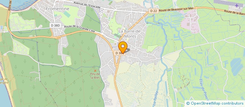 localisation de l'entreprise MENUISERIE BAUD  LA BARRE-DE-MONTS