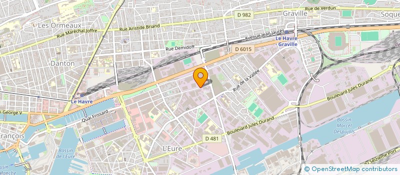 localisation de l'entreprise MENUISERIE BAZIRE-LE MEUR à LE HAVRE