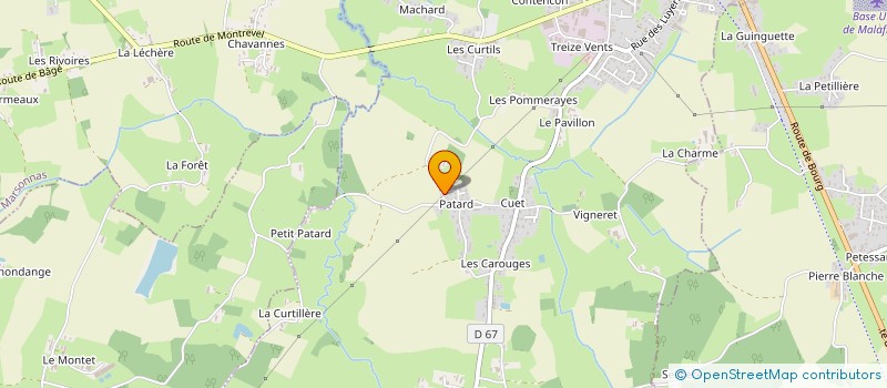 localisation de l'entreprise MENUISERIE BEAL à MONTREVEL-EN-BRESSE