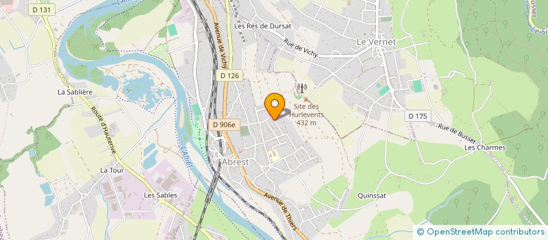 localisation de l'entreprise MENUISERIE BELVAL à ABREST