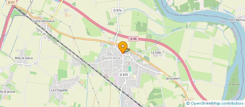 localisation de l'entreprise MENUISERIE BERERD à QUINCIEUX