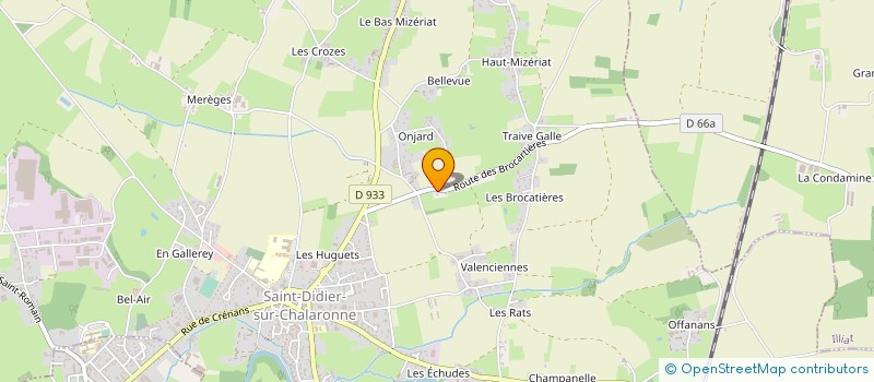 localisation de l'entreprise MENUISERIE BERNILLON  SAINT-DIDIER-SUR-CHALARONNE