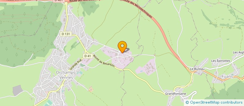 localisation de l'entreprise MENUISERIE BERTIN ANCIENS ETABLISSEMENTS COURTOIS  ORCHAMPS-VENNES