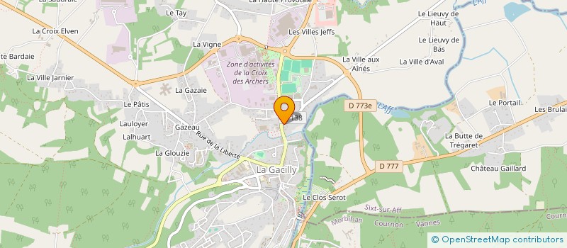 localisation de l'entreprise MENUISERIE BMH  LA GACILLY