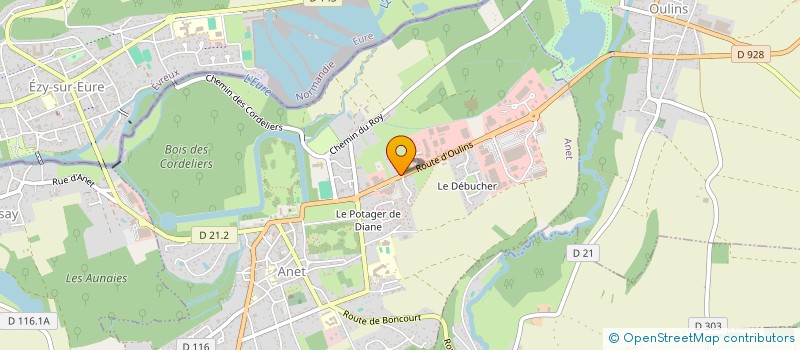 localisation de l'entreprise MENUISERIE BOEMARE à ANET