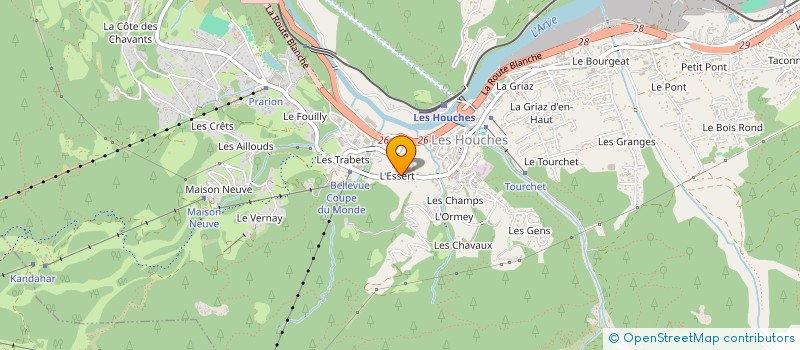 localisation de l'entreprise MENUISERIE BOIS CONCEPT à LES HOUCHES