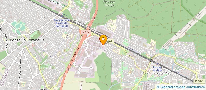 localisation de l'entreprise MENUISERIE BOIS ET FERS  ROISSY-EN-BRIE