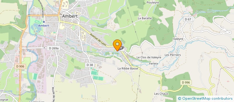 localisation de l'entreprise MENUISERIE BOUCHE à AMBERT
