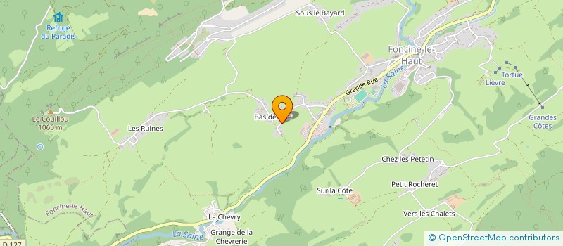 localisation de l'entreprise MENUISERIE BOURGEOIS  FONCINE-LE-HAUT