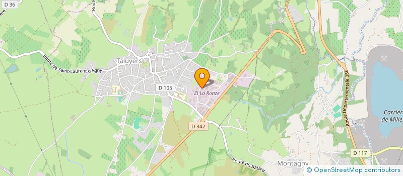 localisation de l'entreprise MENUISERIE BUCH à TALUYERS