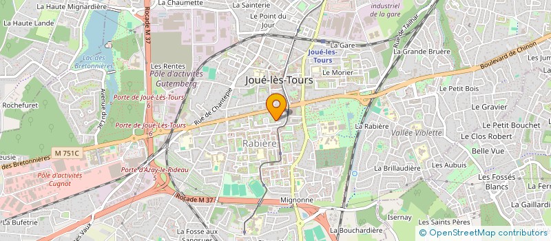 localisation de l'entreprise MENUISERIE BUSSONNAIS VINCENT  JOUE-LES-TOURS