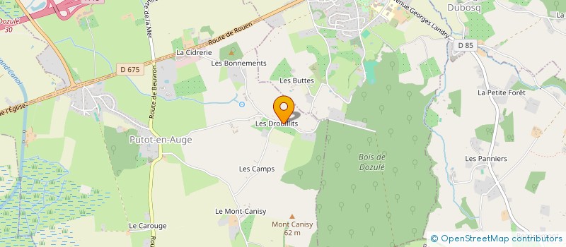 localisation de l'entreprise MENUISERIE C. BOUTILLIER  PUTOT-EN-AUGE