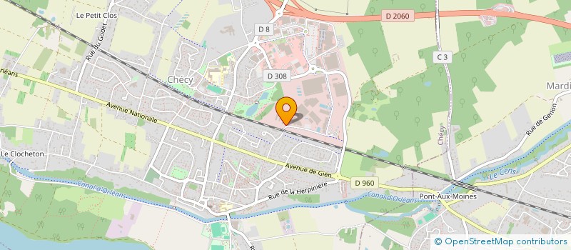 localisation de l'entreprise MENUISERIE C DUBOIS à CHECY
