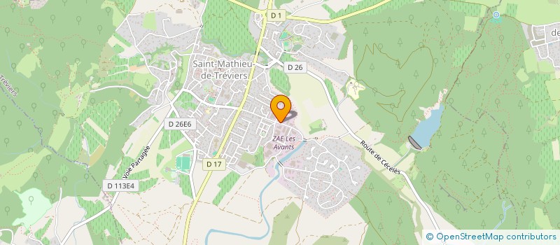 localisation de l'entreprise MENUISERIE CARDONNET à SAINT-MATHIEU-DE-TREVIERS