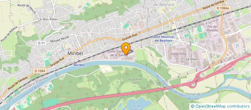 localisation de l'entreprise MENUISERIE CHAIMBAULT à MIRIBEL