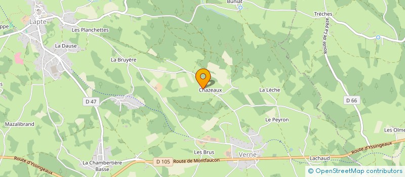 localisation de l'entreprise MENUISERIE CHARPENTE CHAMBERT FRERES à LAPTE