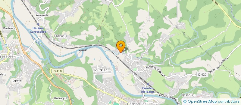 localisation de l'entreprise MENUISERIE CHARPENTE DU BAS CAMBO  CAMBO-LES-BAINS