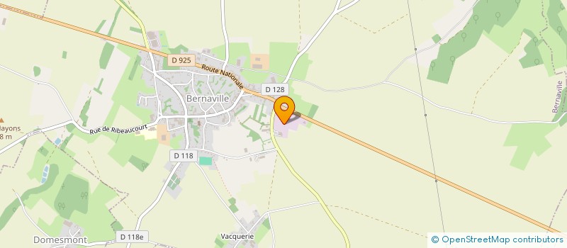 localisation de l'entreprise MENUISERIE CHARPENTE LECAT  BERNAVILLE