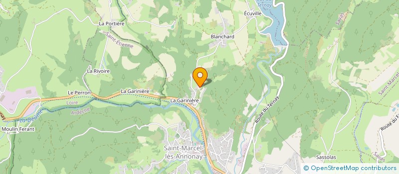 localisation de l'entreprise MENUISERIE CHARPENTE XAVIER SEUX à SAINT-MARCEL-LES-ANNONAY