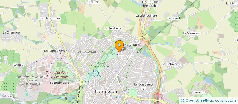 localisation de l'entreprise MENUISERIE CHARRON LUDOVIC à CARQUEFOU