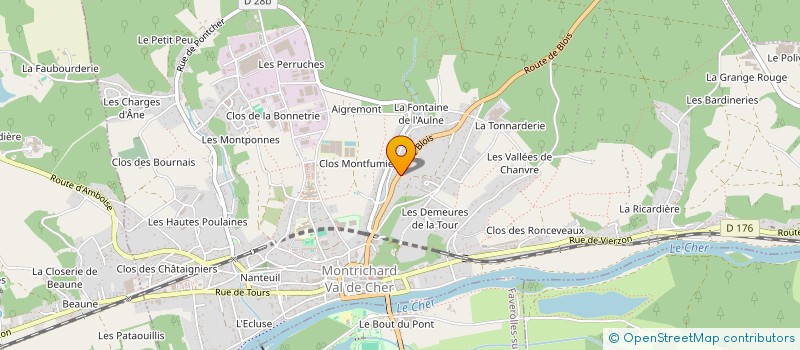 localisation de l'entreprise MENUISERIE CHOLLET  PONTLEVOY