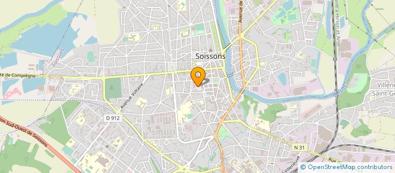 localisation de l'entreprise MENUISERIE CHRISTIAN CROCHET à SOISSONS