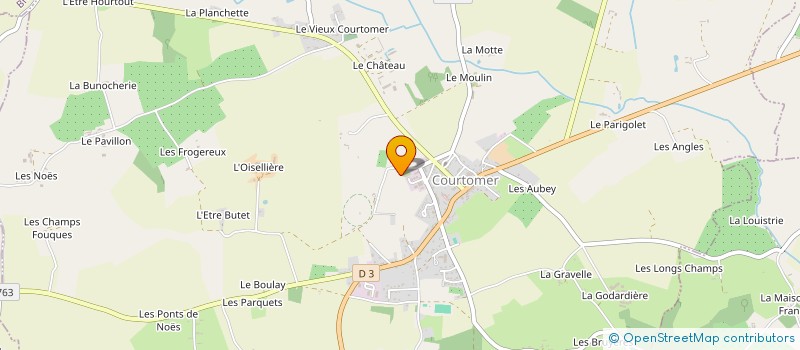 localisation de l'entreprise MENUISERIE CHRISTOPHE DAUPLEY à COURTOMER