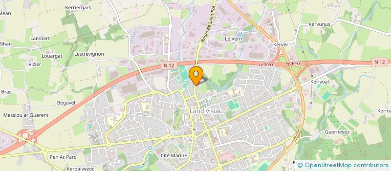 localisation de l'entreprise MENUISERIE CLEMENT  LANDIVISIAU